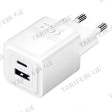 VENTION FEQW0-EU 2-Port USB (C + A) GaN Charger (30W/30W) EU-Plug White