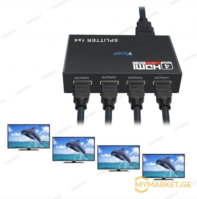 HDMI splitter 1X4 4Kx2K 3D სპლიტერი