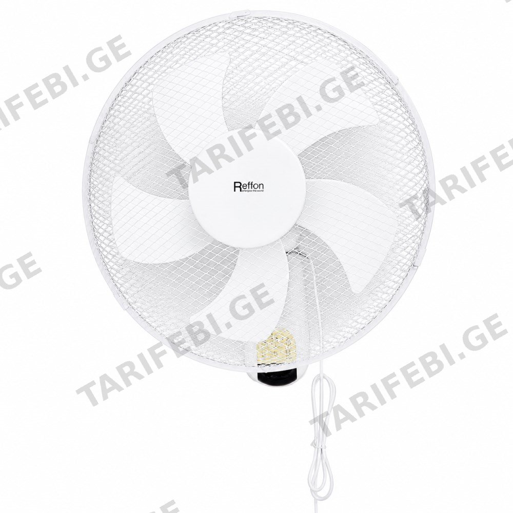კედლის ვენტილატორი Reffon FB-40R-WH 50W თეთრი პულტით