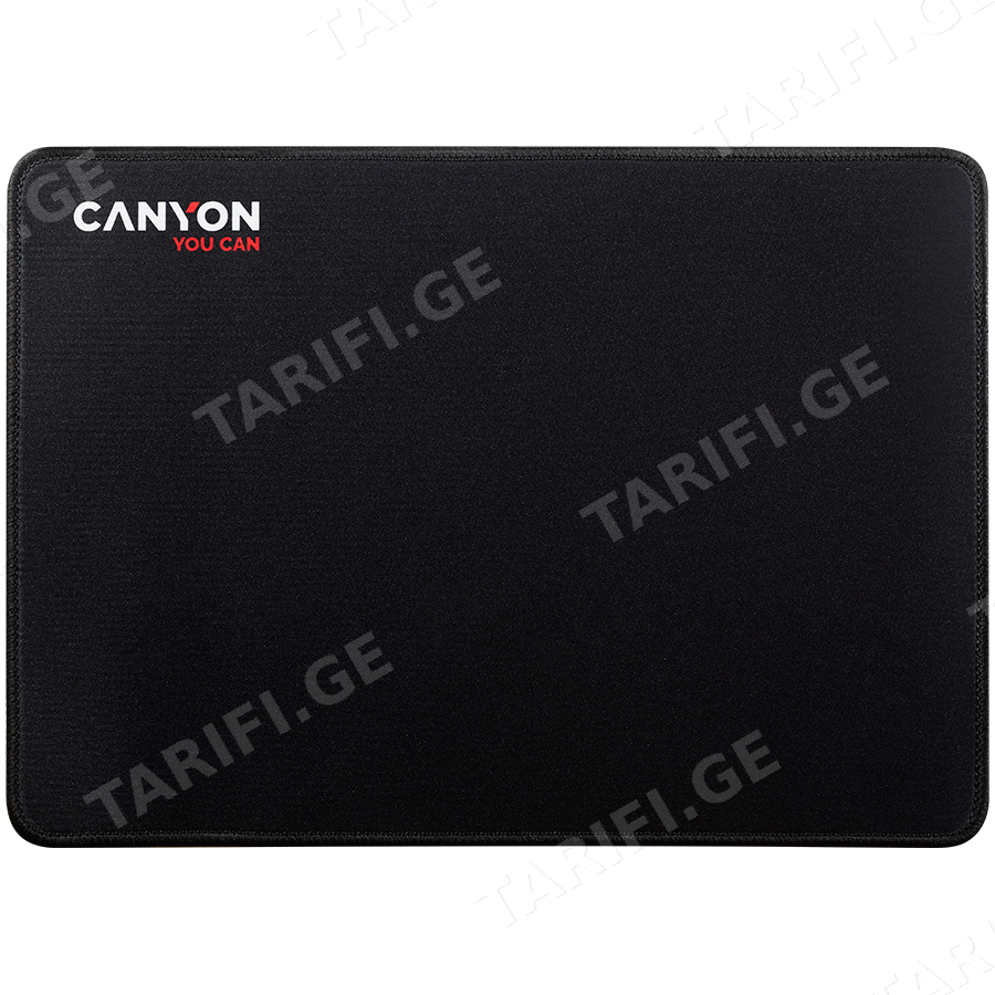 CANYON MP-4, Mouse pad,350X250X3MM,Multipandex,fully black with our logo (non gaming),blister cardboard
