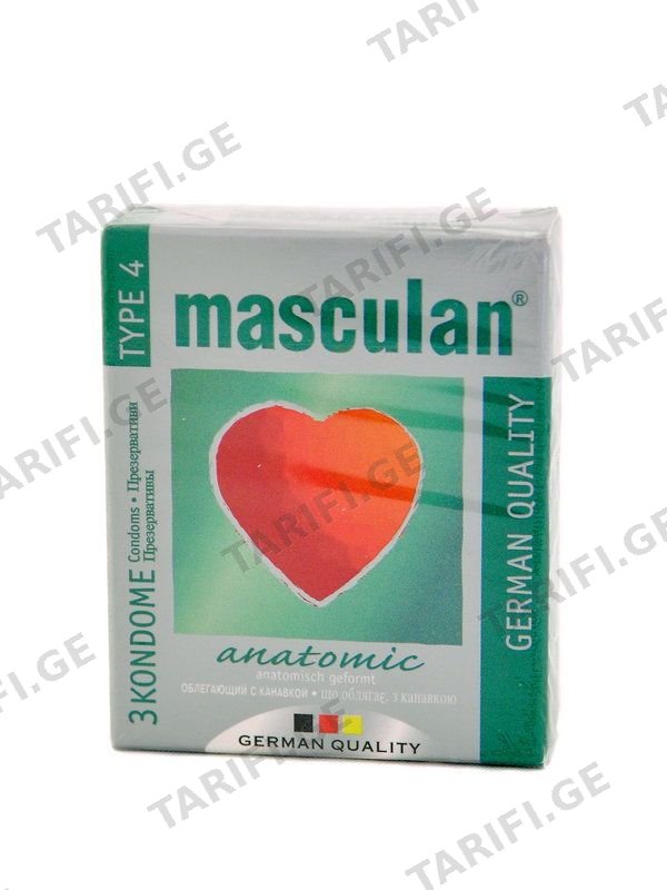 პრეზერვატივი N4 3 ცალი მასკულანი - Masculan