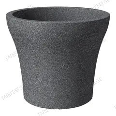 პლასტმასის ქოთანი Scheurich 258/48 NO1 STONE SCHWARZ GRANIT
