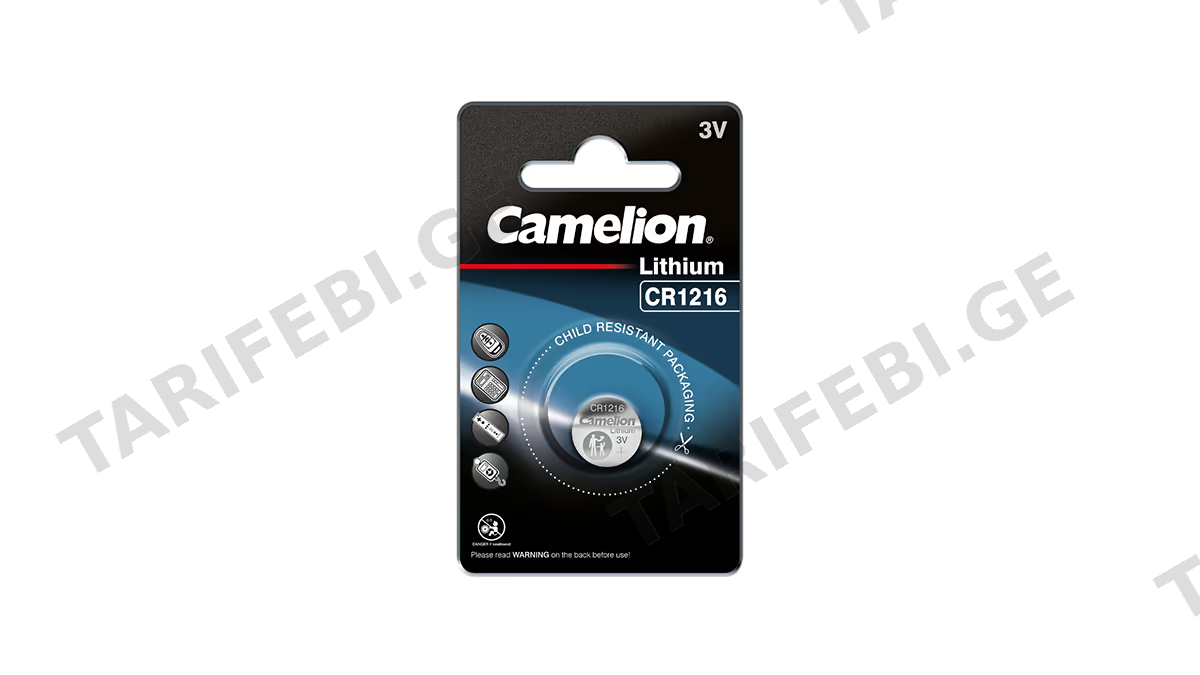Camelion CR1216 ელემენტი (1ცალი)