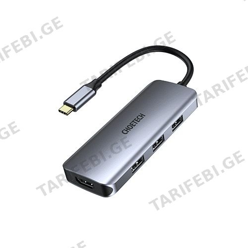 სადენები Choetech HUB-M19 7 in 1 USB-C to HDMI/Multiport Adapter