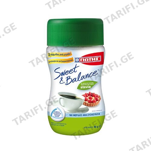 S&B შაქრის შემცვლელი ფხვნილი 80გ