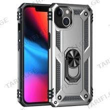 iPhone 13 Sofia Ring Case სილიკონის ქეისი ბეჭდით - ვერცხლისფერი