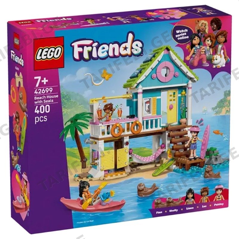 ასაწყობი კონსტრუქცია LEGO FRIENDS 42699 პლაჟის სახლი სელაპებით, 400 ნაწილი