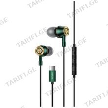 USAMS US-SJ482 EP-43 Green Type-C მობილურის ყურსასმენი