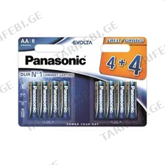 ელემენტი ალკალინის Panasonic Evolta AA 8ც.