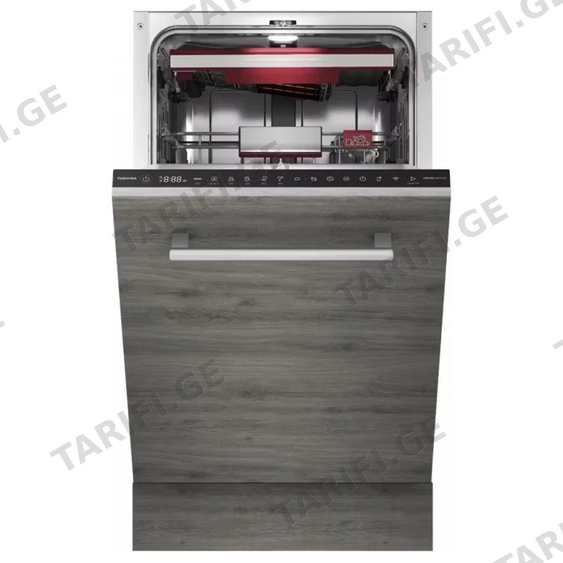 ჭურჭლის სარეცხი მანქანა ჩასაშენებელი TOSHIBA DW-10B3(B)-CIS 10 კომპლექტი ვერცხლისფერი