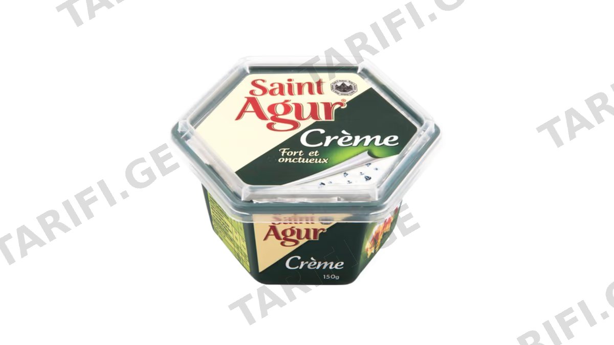 წასასმელი ყველი / SAINT AGUR CREME / ლურჯი ობით 8*150გ