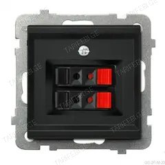 როზეტი OSPEL 2 71x71x40 დინამიკის ჩარჩოს გარეშე შავი