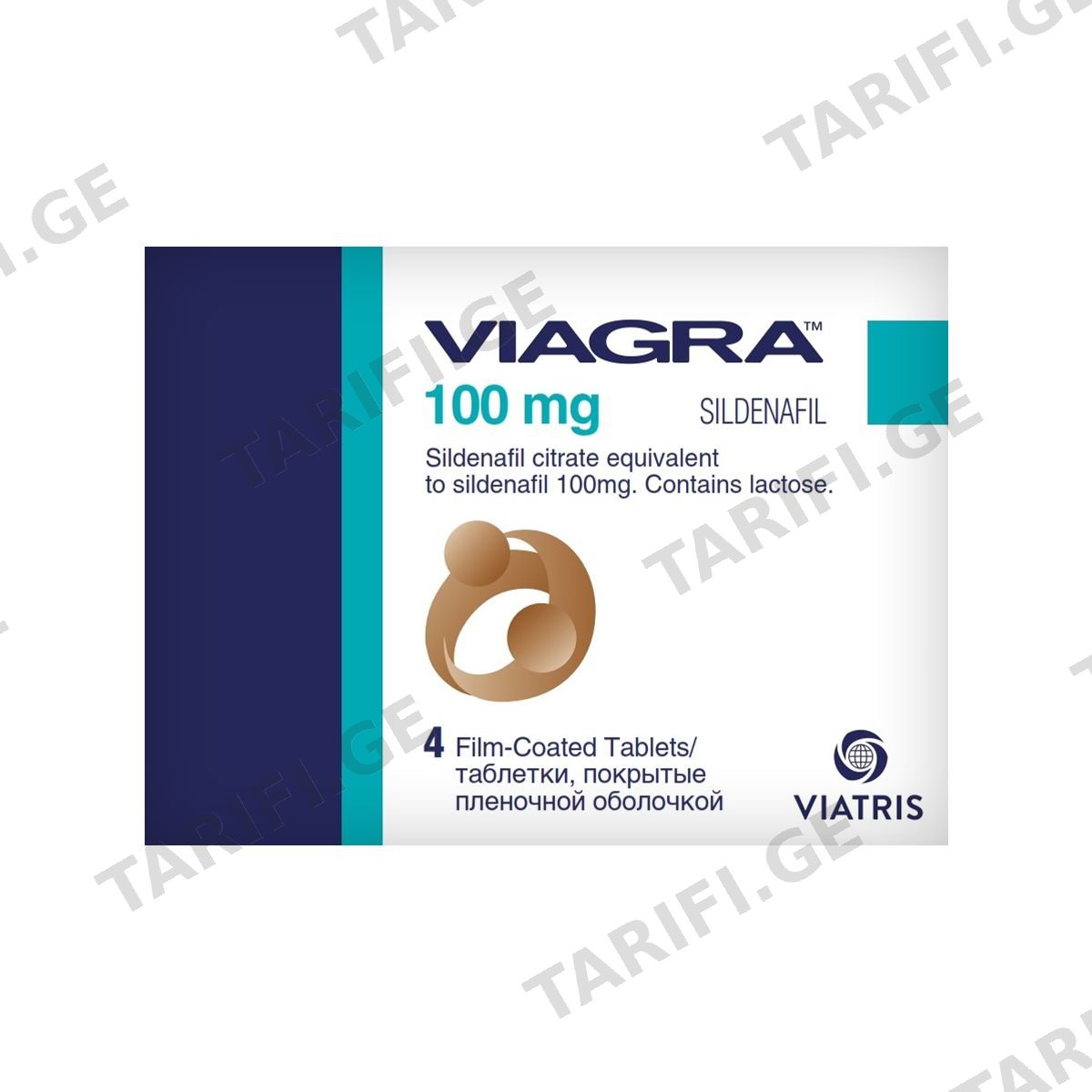 ვიაგრა - Viagra 100მგ 4 ტაბლეტი