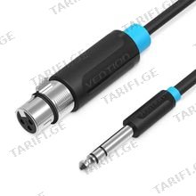 VENTION BBEBK 6.5mm Male to XLR Female Audio Cable 8M Black