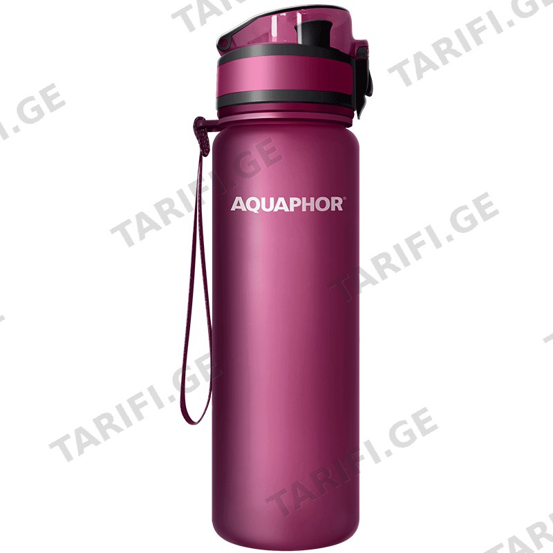 წყლის ფილტრი ბოთლი AQUAPHOR CITY (შინდისფერი)