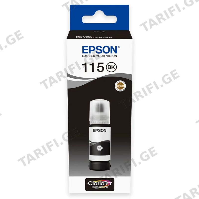მელანი EPSON 115 ECOTANK C13T07C14A PIGMENT BLACK (70 მლ)