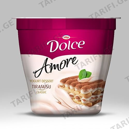 დოლჩე ამორე იოგურტის დესერტი ტირამისუ 6% 250 გ.