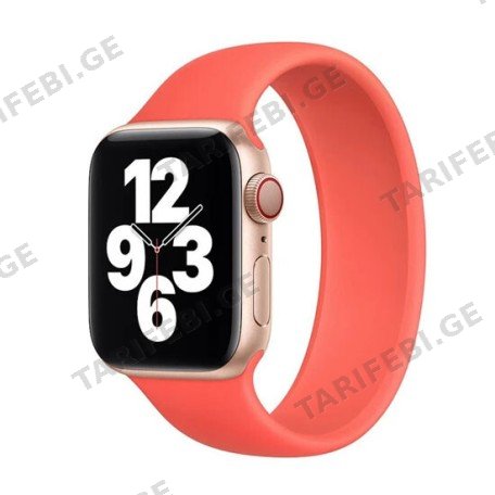 Band For Apple Watches Series 6/SE Solo Loop Orange