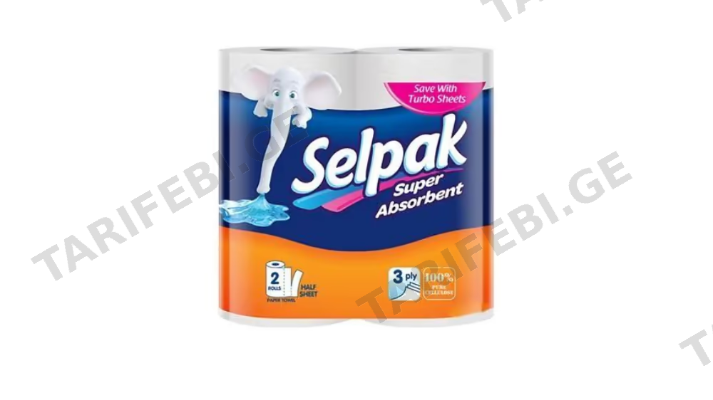 სელპაკ პირსახოცი 12x2ც 3 ფენა (9671023),