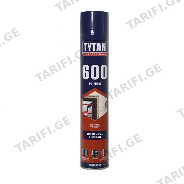 0.6კგ სამონტაჟო ქაფი პოლიფიქსი TITAN