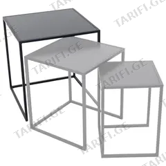 სადგამი ყვავილის ქოთნის Mega Collections Eton Sidetable Square Black W44H47