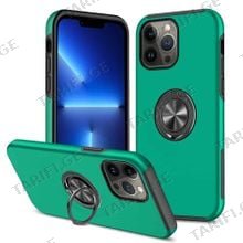 iPhone 13 Pro Elit Ring Case სილიკონის ქეისი ბეჭდით - მწვანე