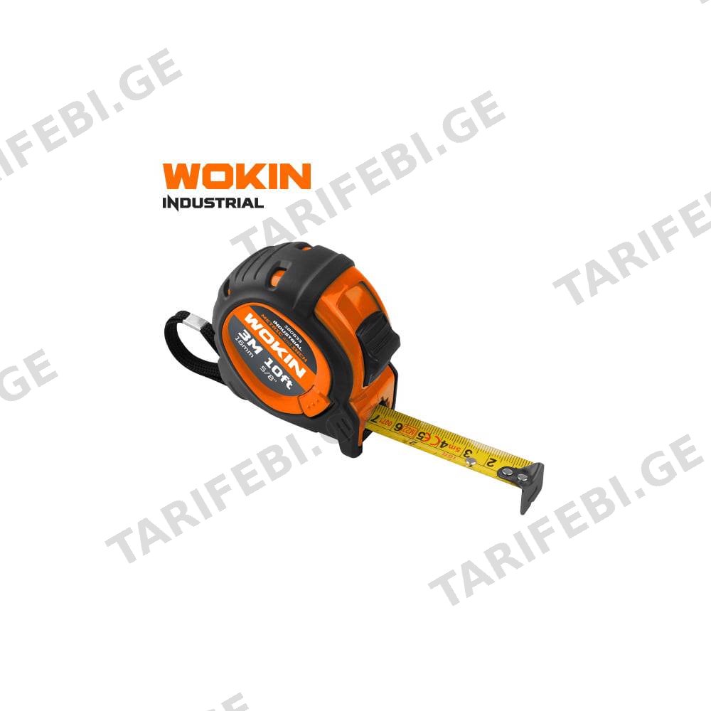 საზომი ლენტი Wokin 580835, 5M, Measuring Tape, Black/Orange