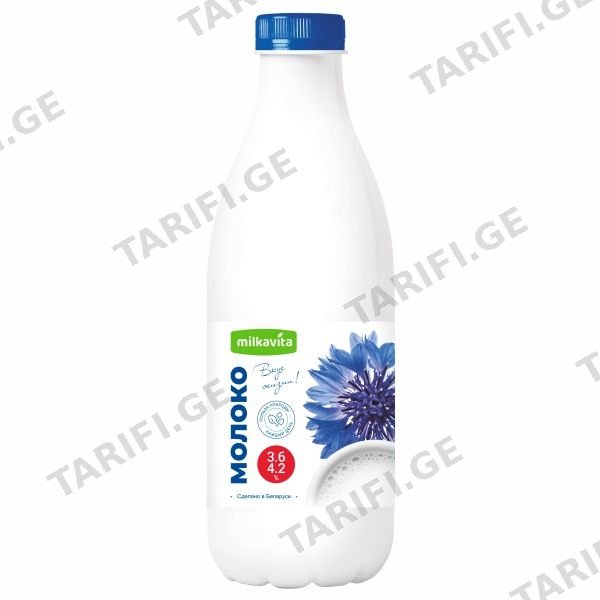 რძე 3.6-4.2%, 900 მლ, "Milkavita"
