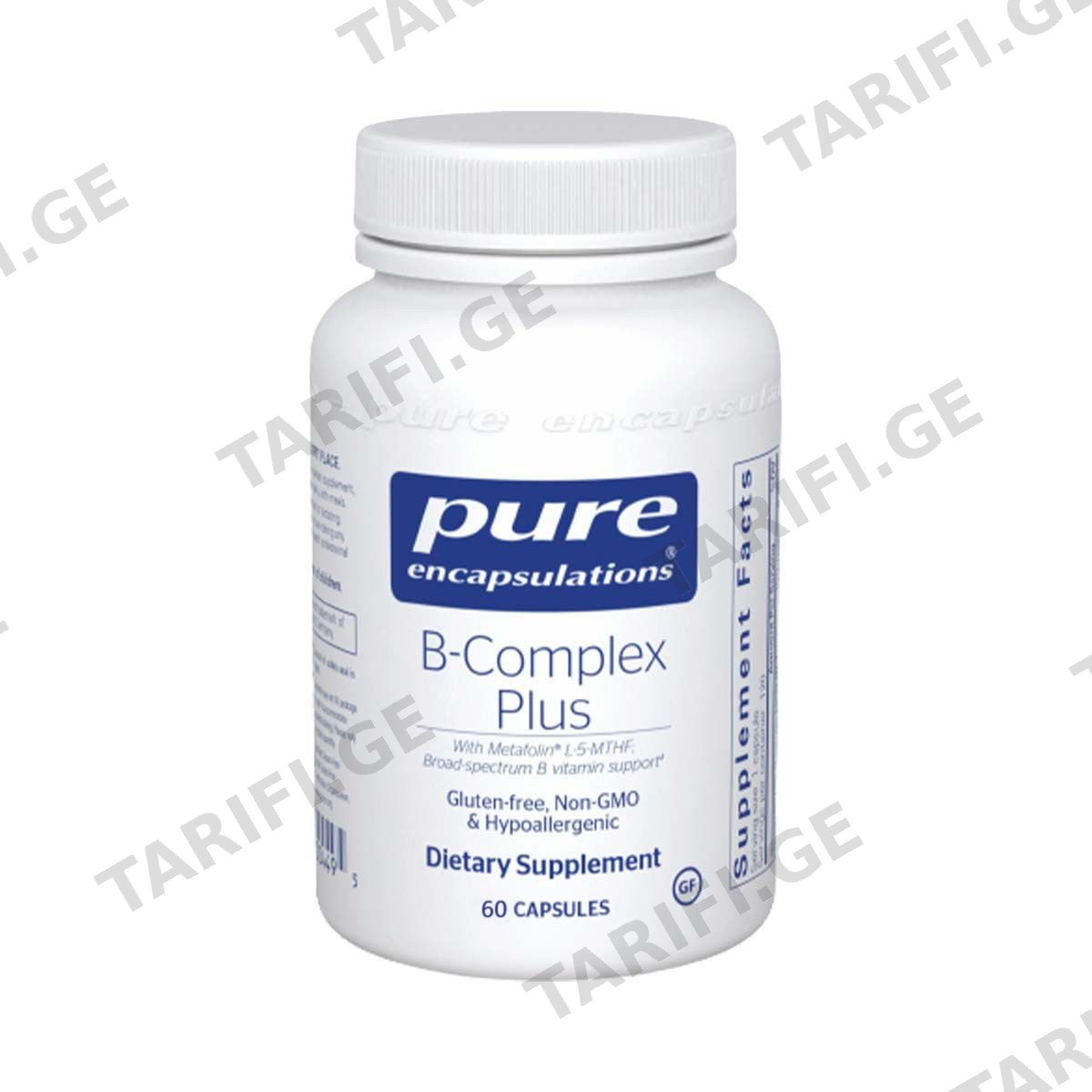 B კომპლექსი პლუსი 60 კაფსულა ფიური - Pure