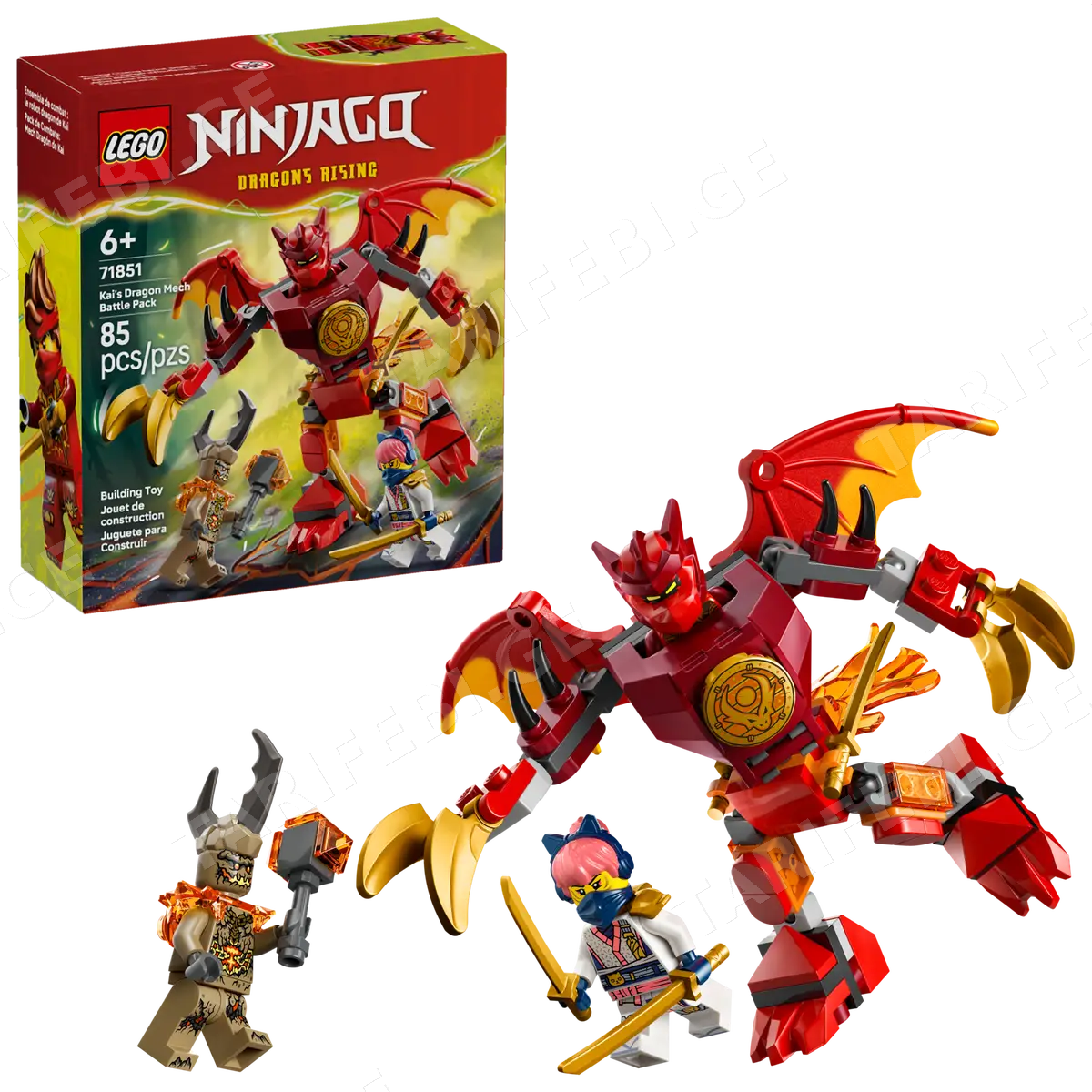 ასაწყობი კონსტრუქცია KAI'S DRAGON MECH BATTLE PACK 71851 | NINJAGO®