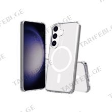 სილიკონის ქეისი Transparent Case with Magsafe Samsung Galaxy S25