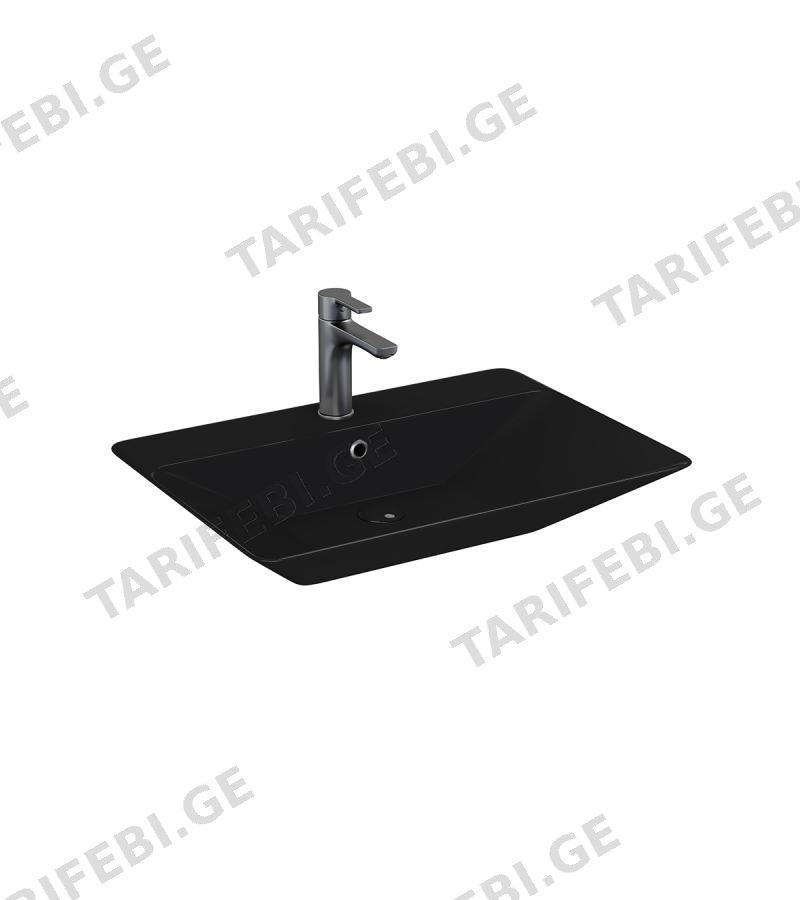 ხელსაბანი 65-სმ TOP COUNTER #3066-108 ფერი : Glossy Black მწ. LUCCO