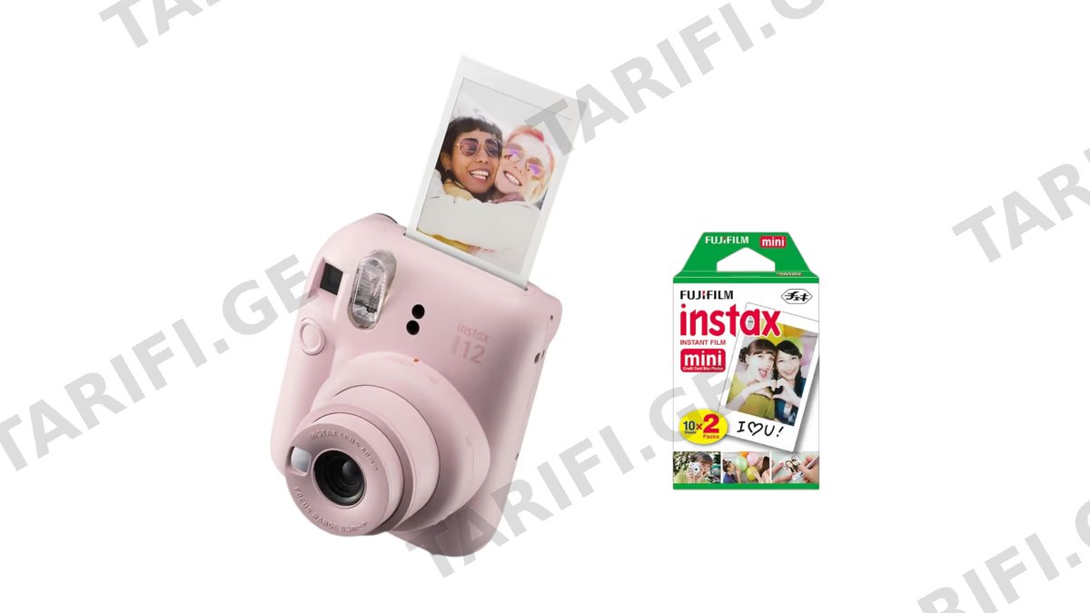 Instax Mini 12 Blossom Pink + Instax Mini Film 10x2