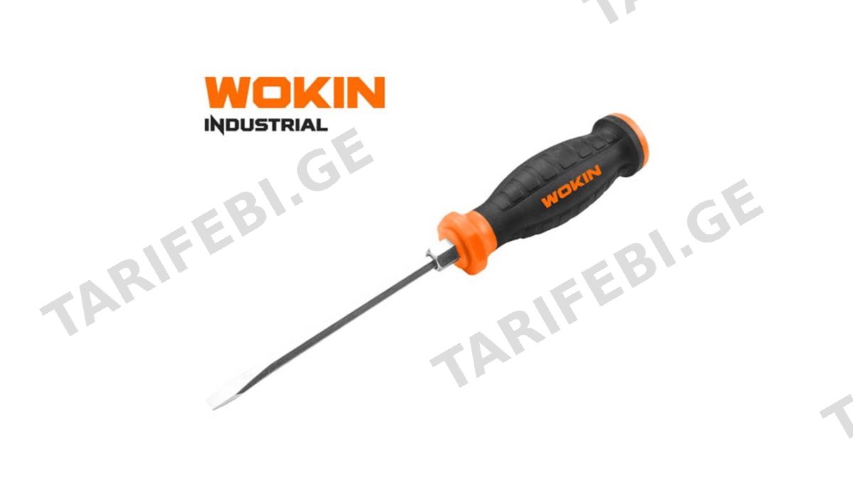 სახრახნისი Wokin 201553, SL5.5, 75MM, Go-Through Screwdriver (INDUSTRIAL), Black