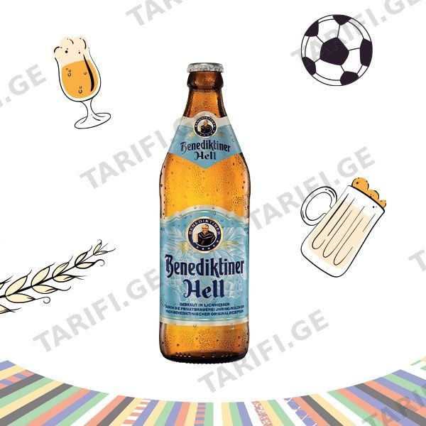 ლუდი ბენედიქტინერი ჰელი 0.500 ლ შუშა