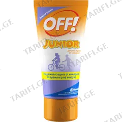 კოღოს საწინააღმდეგო საბავშვო კრემი OFF! Junior 50 მლ