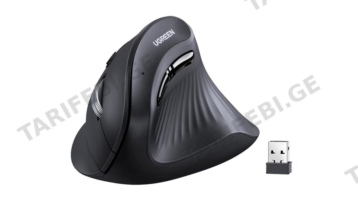 მაუსი UGREEN MU008 (25444), Wireless, Bluetooth, USB, Mouse, Black