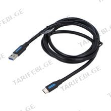 VENTION COZBG USB 3.0 A Male to C Male Cable 1.5M Black PVC Type