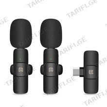 PULUZ Wireless 2x Microphone უსადენო სამკერდე მიროფონი Type-C