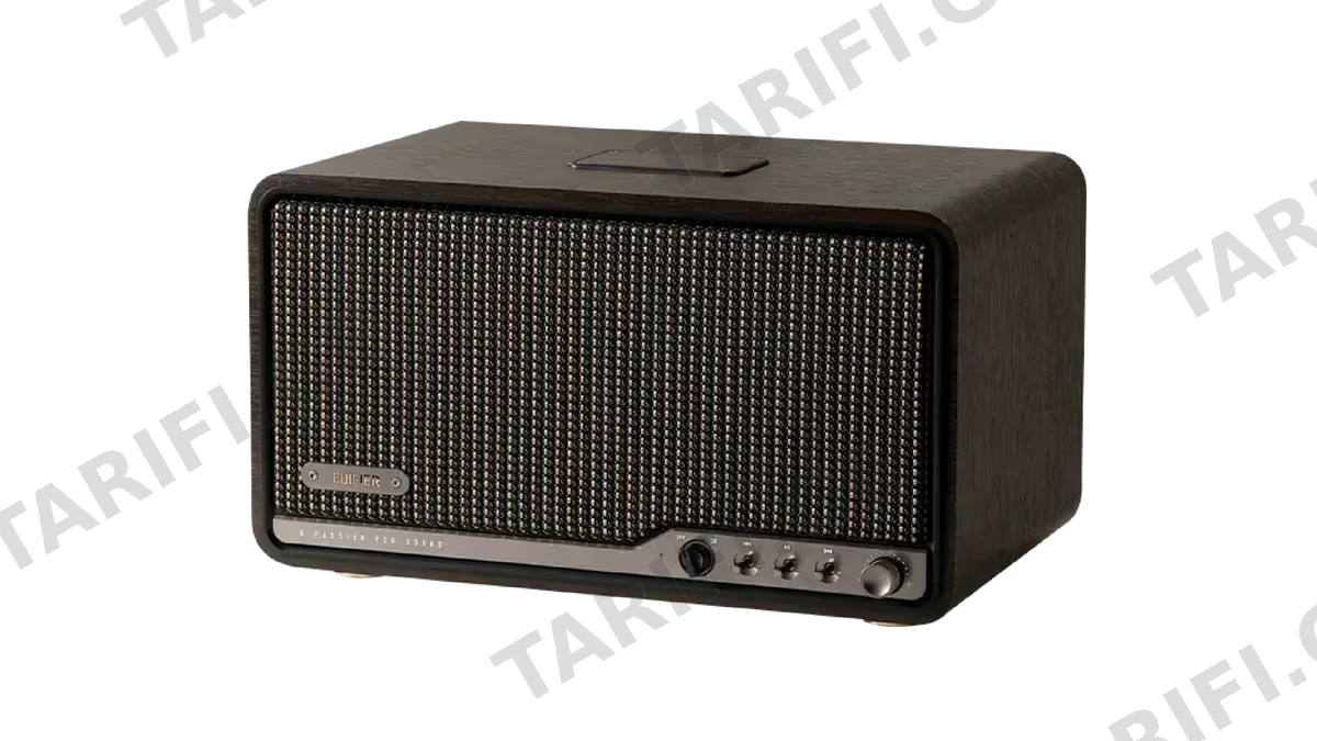 დინამიკი Edifier S300, 80W, Bluetooth, WiFi (Apple AirPlay), USB-C, AUX, Tabletop Speaker, Black Walnut