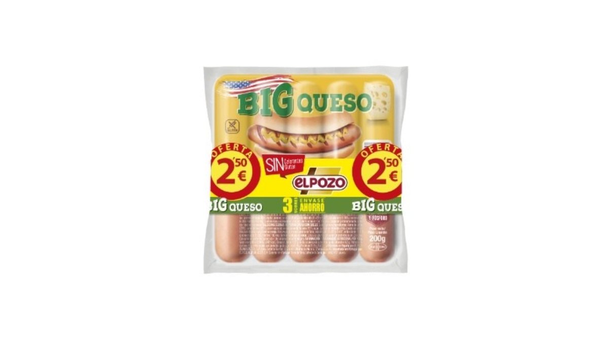 "Elpozo"- სოსისი ყველით (ღორისა(35%) და ინდაურის(19%) შერეული) (3*200) 10*600გ