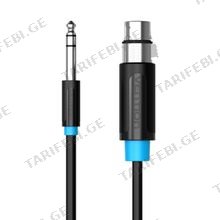 VENTION BBEBH 6.5mm Male to XLR Female Audio Cable 2მ აუდიო კაბელი