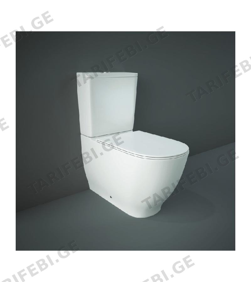 უნიტაზი ავზით MOON HARMON თეთრი, მექან, სახურ. #YFG108C RAK CERAMICS