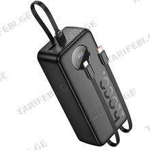 HOCO J132B (USB Type A,USB Type C) 22.5W უსადენო დამტენი 30000mAh