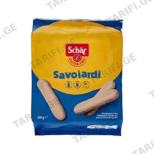 ტირამისუს ჩხირები გლუტენის გარეშე 200გრ Schar