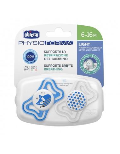 ჩიკო-Chicco-მატყუარა სილიკონის 2ც მანათობელი "PHYSIO FORMA" 6-16თ
