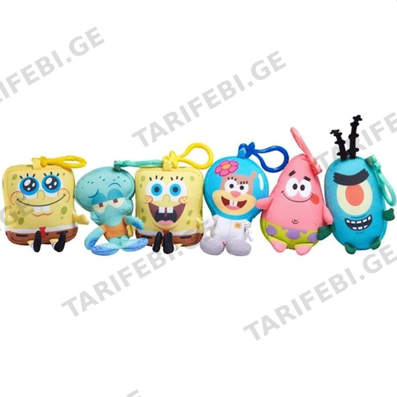 სპანჯბობის გმირები SPONGE BOB EU690400 TOY KEYCHAIN MINI KEY PLUSH