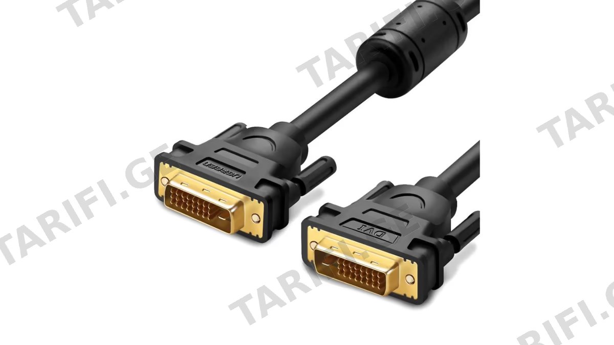 DVI კაბელი UGREEN DV101 (11604) DVI-D 24+1 Male to Male Dual Link Video Cable, 2m, Black