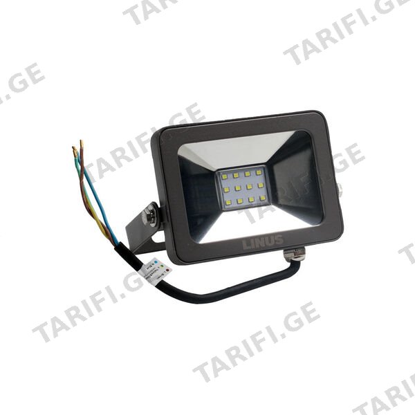 LED პროჟექტორი 10ვ 6500კ LINUS IP65 premium