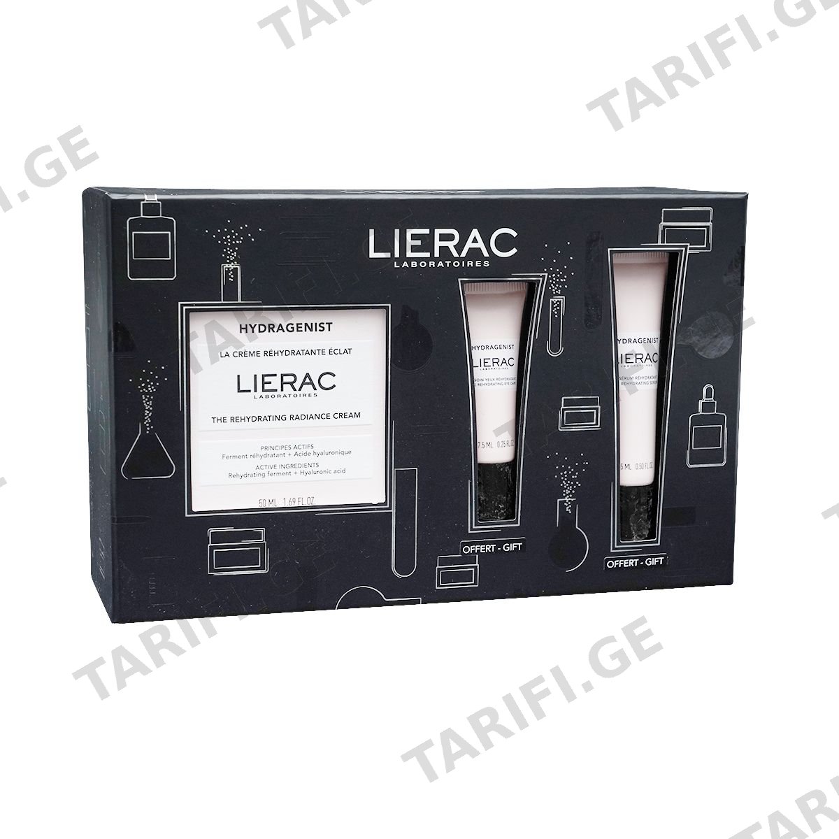Lierac - ლიერაკი ნაკრები Hydragenist სახის კრემი შრატი და თვალის კრემი 1064